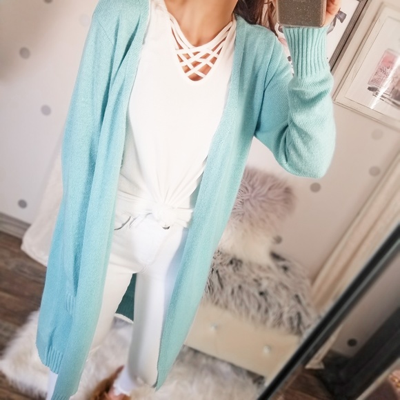 Last1️⃣SKYE Spring Cashmere Long Duster Cardigan - Picture 6 of 8